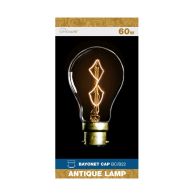 See more information about the Crystalite Bayonet Cap Antique Lamp Bulb 60w - Z Shape Filament
