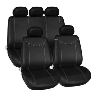 See more information about the Streetwize 11 Piece Black Seat Cover Set With Grey Stitching