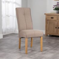 See more information about the Milan Dining Chair Wood & Fabric Light Brown