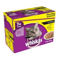 See more information about the Whiskas Wet Mature Cat Food Poultry Selection 12 Pouches