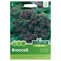 See more information about the Country Value Broccoli Early Purple Seeds
