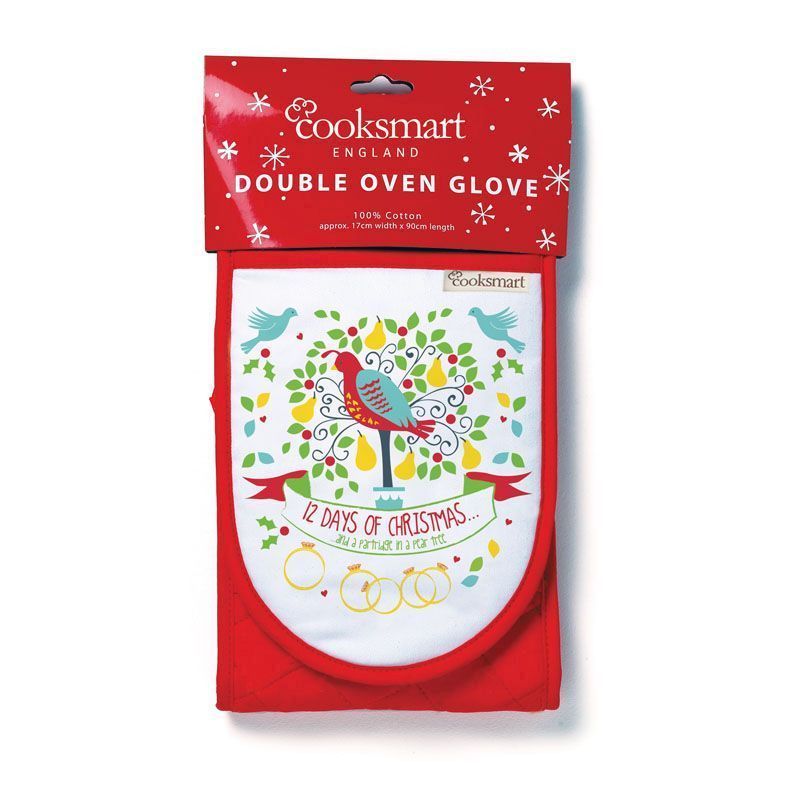 Cooksmart Double Oven Glove Christmas