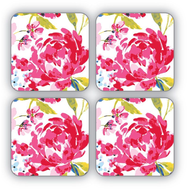 Cooksmart Coasters Floral Romance Set 4