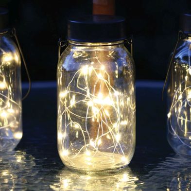 Product photograph of Jar Solar Garden Lantern Decoration Warm White Led - 16 5cm By Bright Garden from QD stores