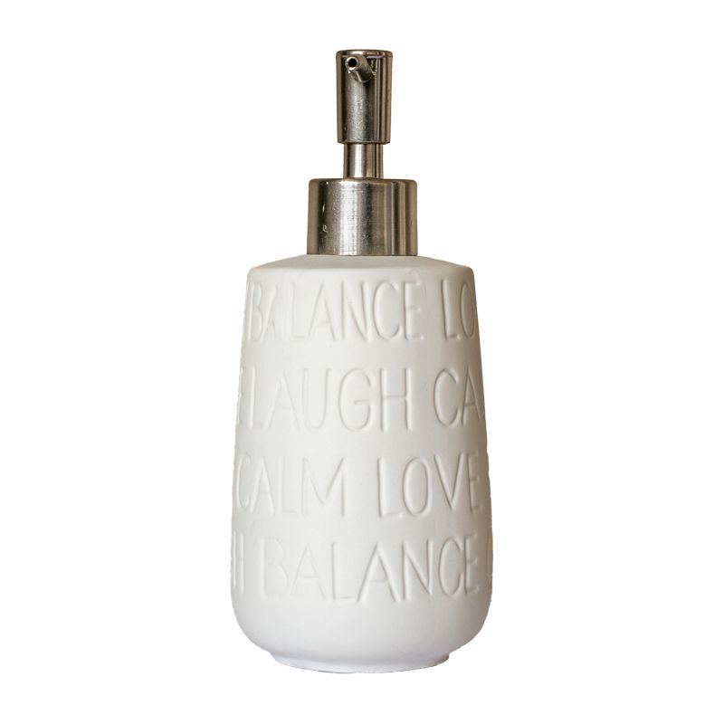 Text Series Stoneware Ceramic Liquid Soap Dispenser