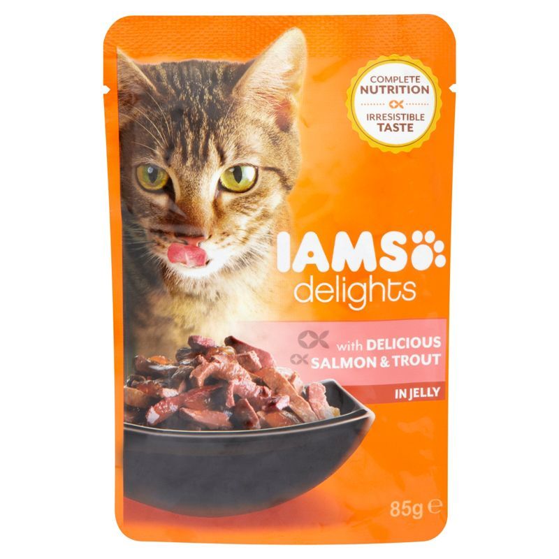 Iams Salmon & Trout Cat Food Jelly (85g)