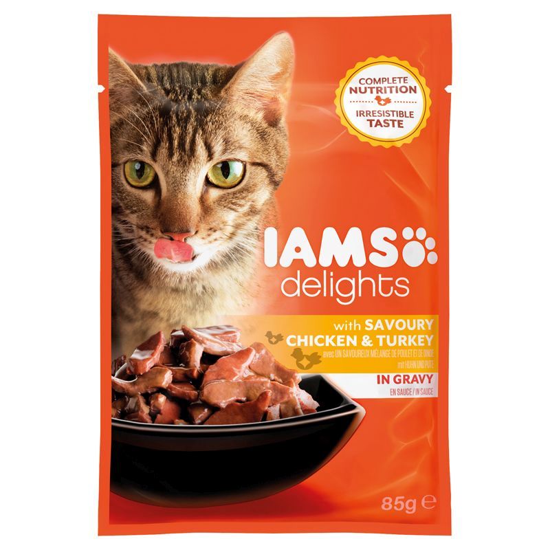 Iams Chicken & Turkey Cat Food in Gravy (85g) Buy Online at QD Stores