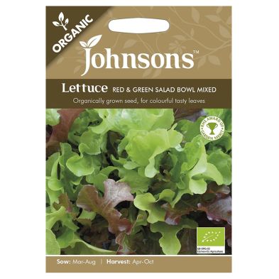 Johnsons Organic Lettuce Red Green Salad Bowl Seeds