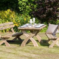 See more information about the Harriet Garden Table with 2 Benches