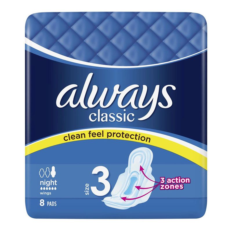 Always Classic Night Sanitary Towels 8 Pack