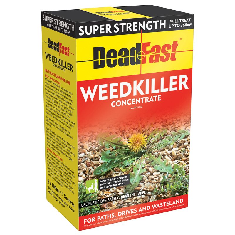6x100ml Deadfast Weedkiller Concentrate
