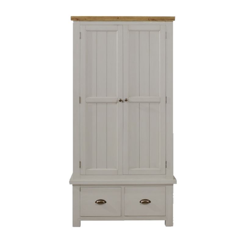 Dovetale Oak Finish 2 Door 2 Drawer Wardrobe Furniture