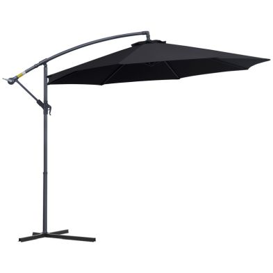 Product photograph of Outsunny 3 M Banana Parasol-black from QD stores