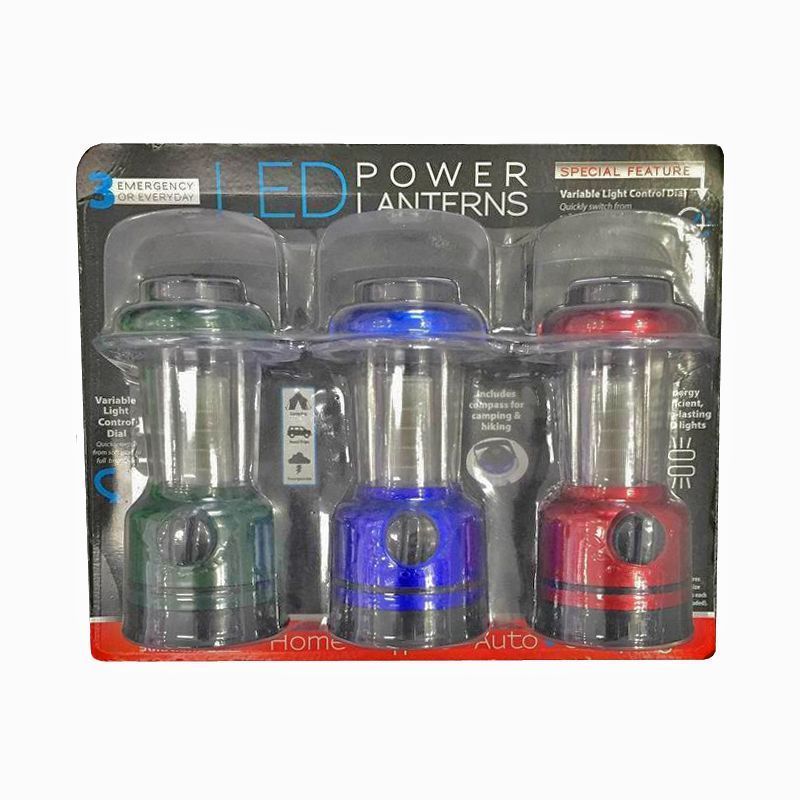 3 Pack LED Power Lanterns