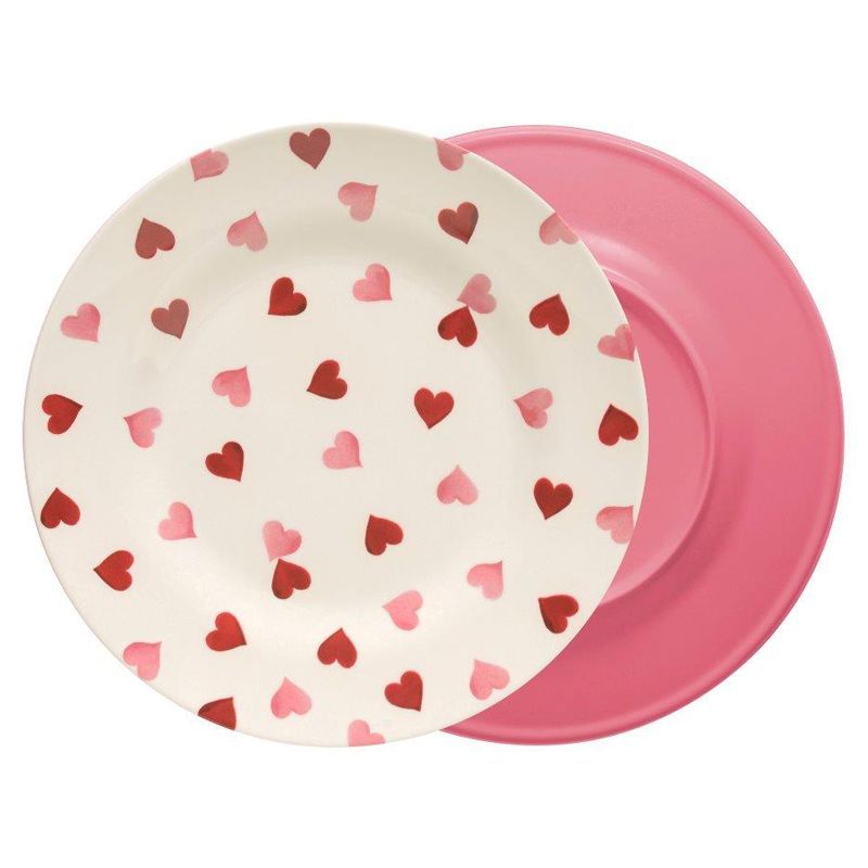 Pink Hearts Melamine Plate