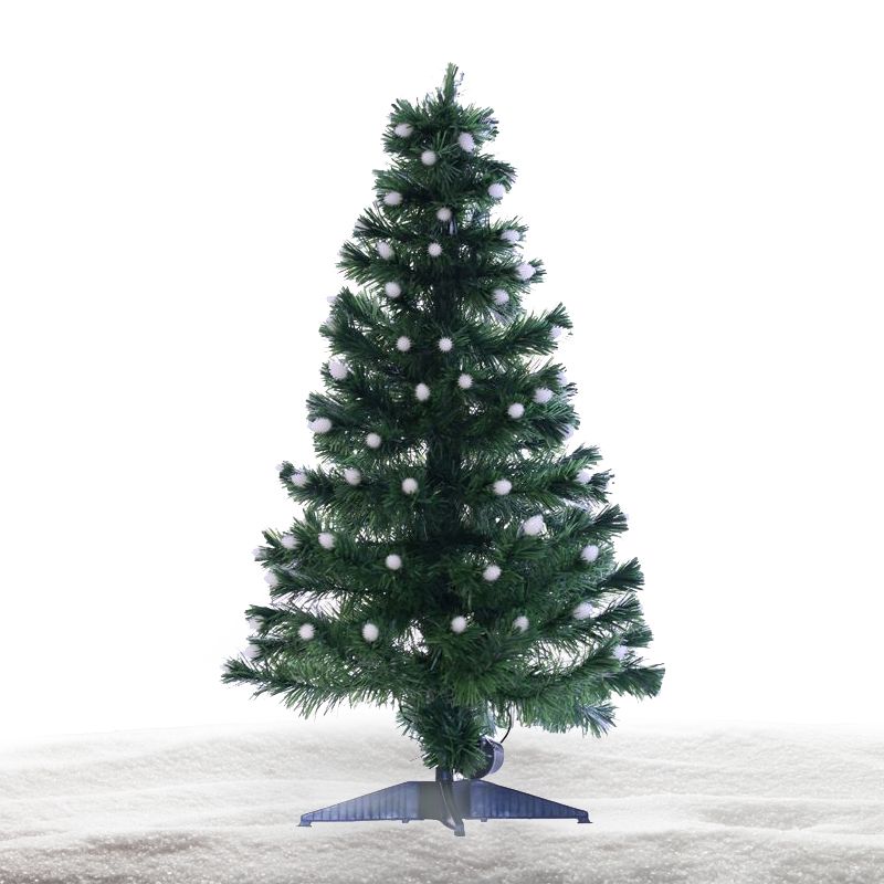 60cm (2 Foot) Green Spikey Ball Fibre Optic Christmas Tree