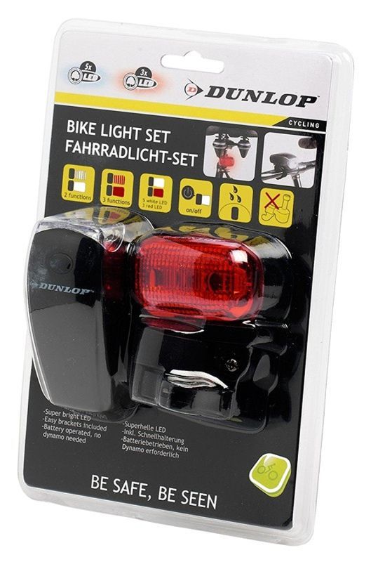 Dunlop Front & Rear Bike Light Set