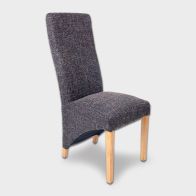 See more information about the Baxter Wave Back Dining Chair Black & Tweed