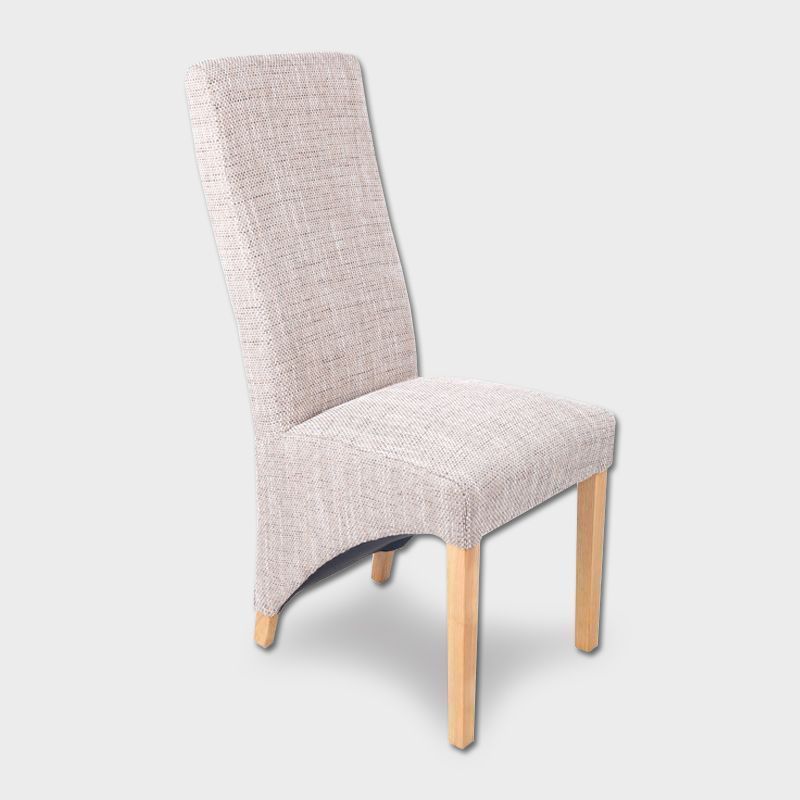 Baxter Dining Chair Wood & Fabric Beige