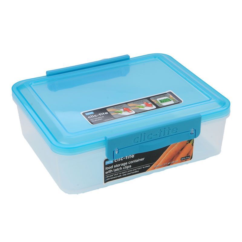 Polar Gear Clic Tite 2L Turquoise Lunch Box Clip Lid