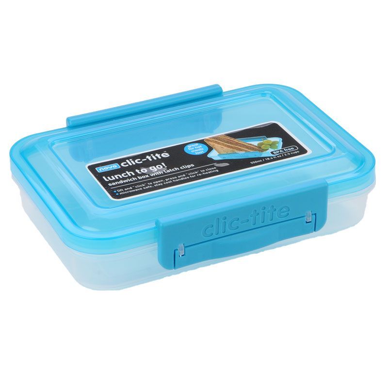 Polar Gear Clic Tite 550ml Turquoise Lunch Box Clip Lid