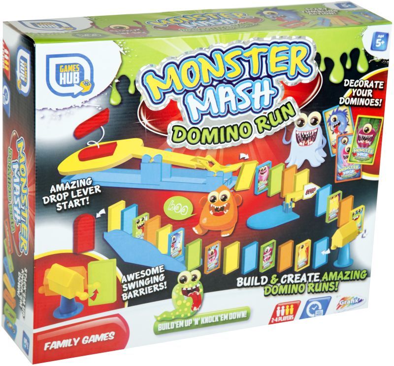 Games Hub Monster Mash Domino Run Toy Set