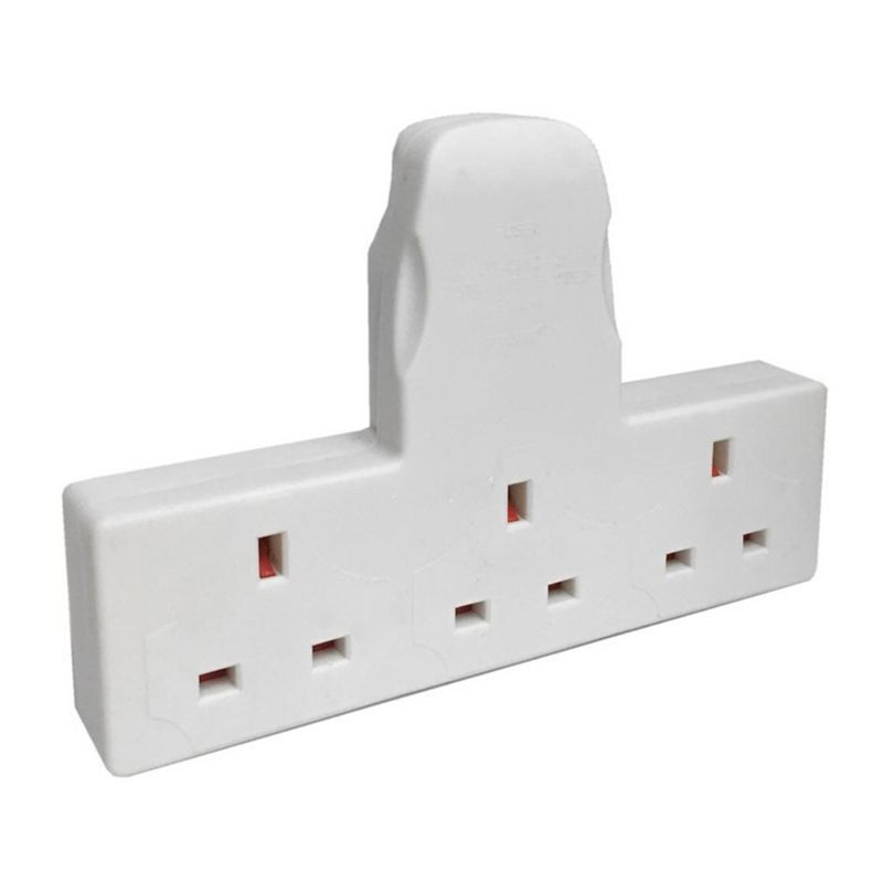3 Way Cable Free Socket - White