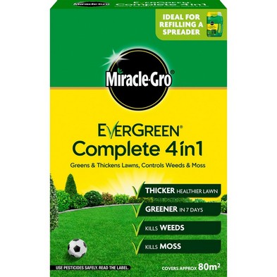 Product photograph of Miracle Gro 2 8kg 4-in-1 Complete Lawn Feed - 80 Square Metres Coverage from QD stores