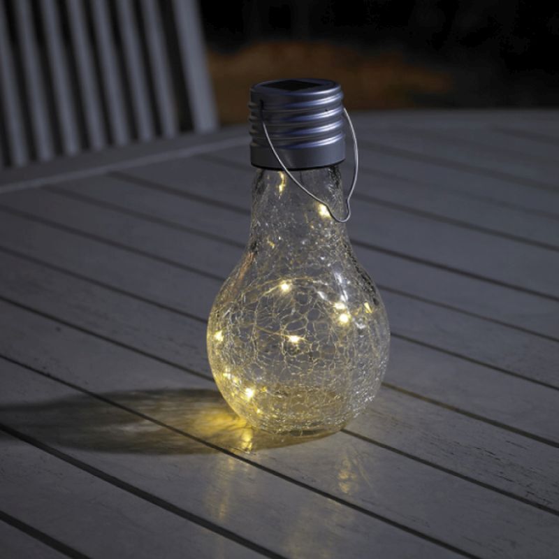 Bright Garden Crackle Effect Solar light Bulb