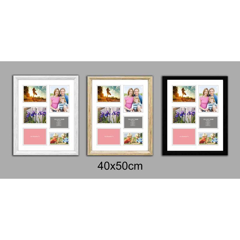 Collage Picture Frame 40x50cm 6 Spaces - Black