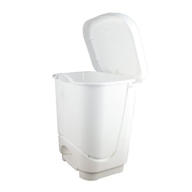 Plastic Bin Peddle Lid 8 Litres White Essentials By Kitchen Collection