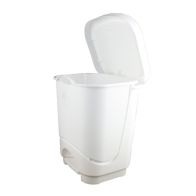 See more information about the Plastic Bin Peddle Lid 8 Litres - White Essentials by Kitchen Collection