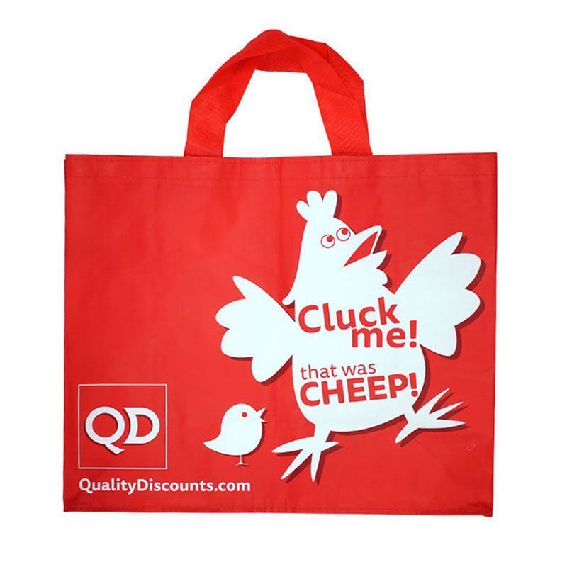 Woven Shopping QD Bag - Cluck Me That Was Cheep