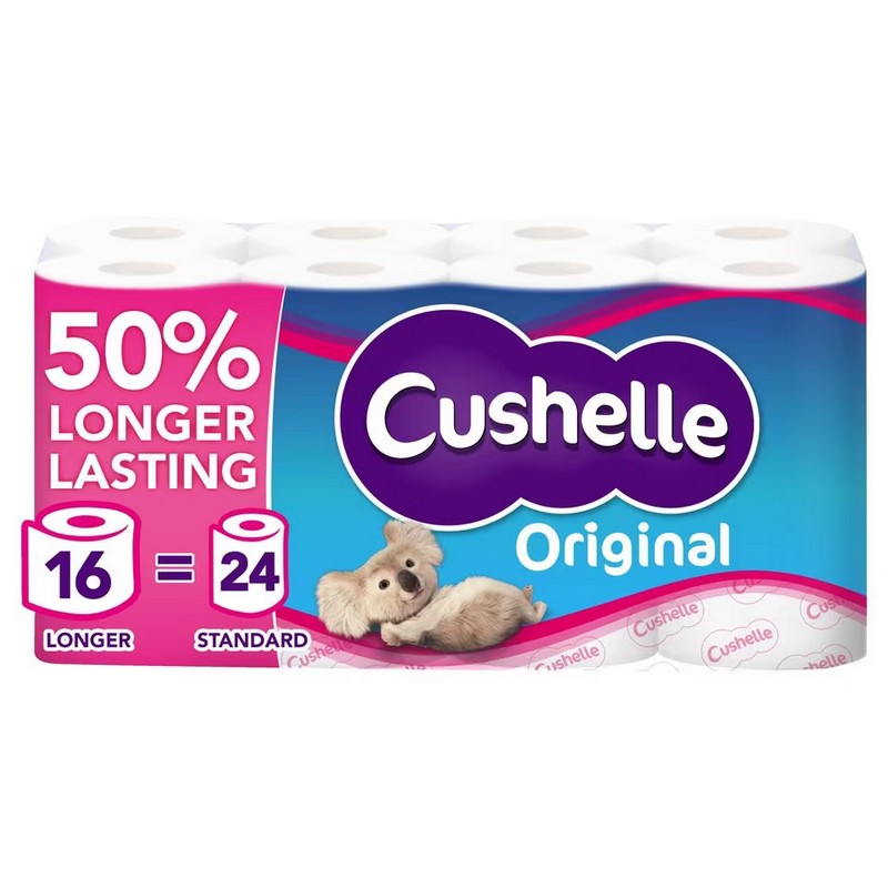 Cushelle White Toilet Paper 16 Pack