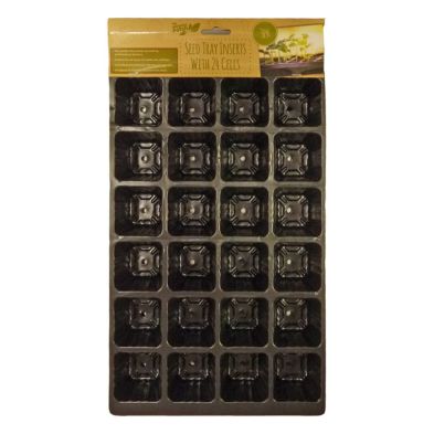 Product photograph of Growing Patch 3 Pack Seed Tray Inserts With 24 Cells from QD stores