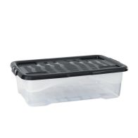 See more information about the Plastic Storage Box 30 Litres - Clear & Black Curve by Strata