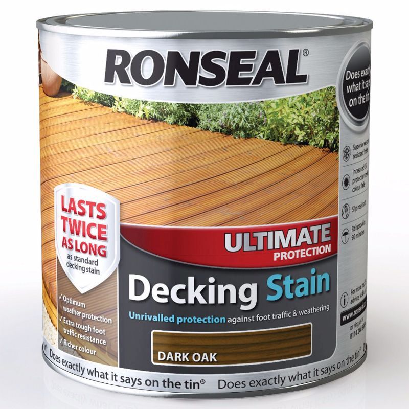 Decking Stain Dark Oak Ultimate Protection 2 Litre & 25%