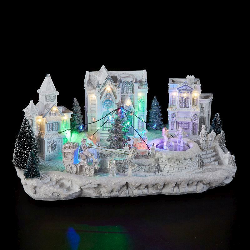 Christmas Village Scene With Led Lights - Buy Online at QD Stores