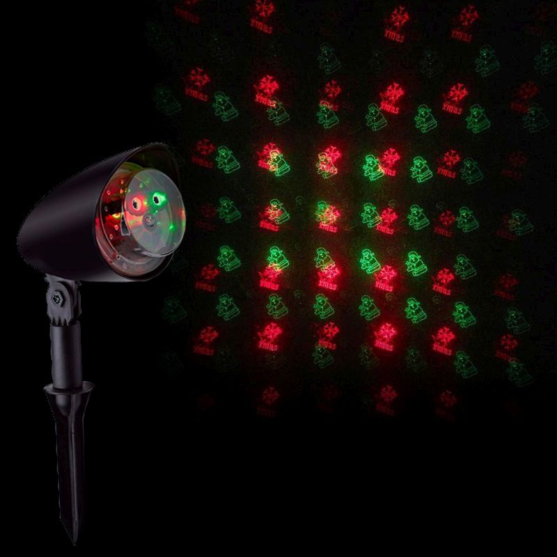 Laser Red & Green Outdoor Animated Christmas Figure Projector Mains