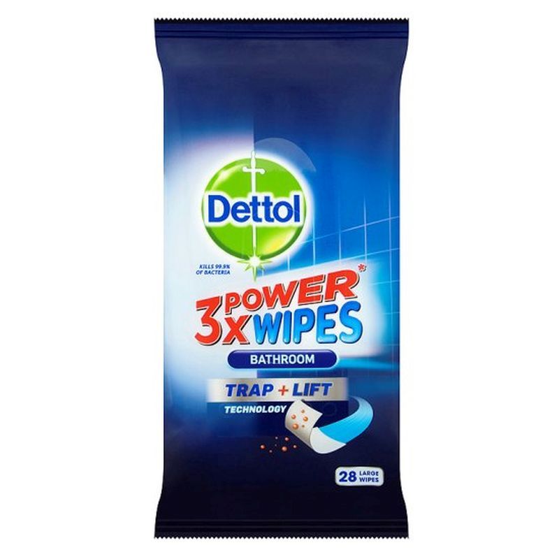 Dettol 28 Pack Bathroom Power Wipes