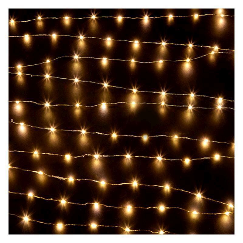 200 LED Warm White Outdoor Christmas Fairy Light Mains 10m