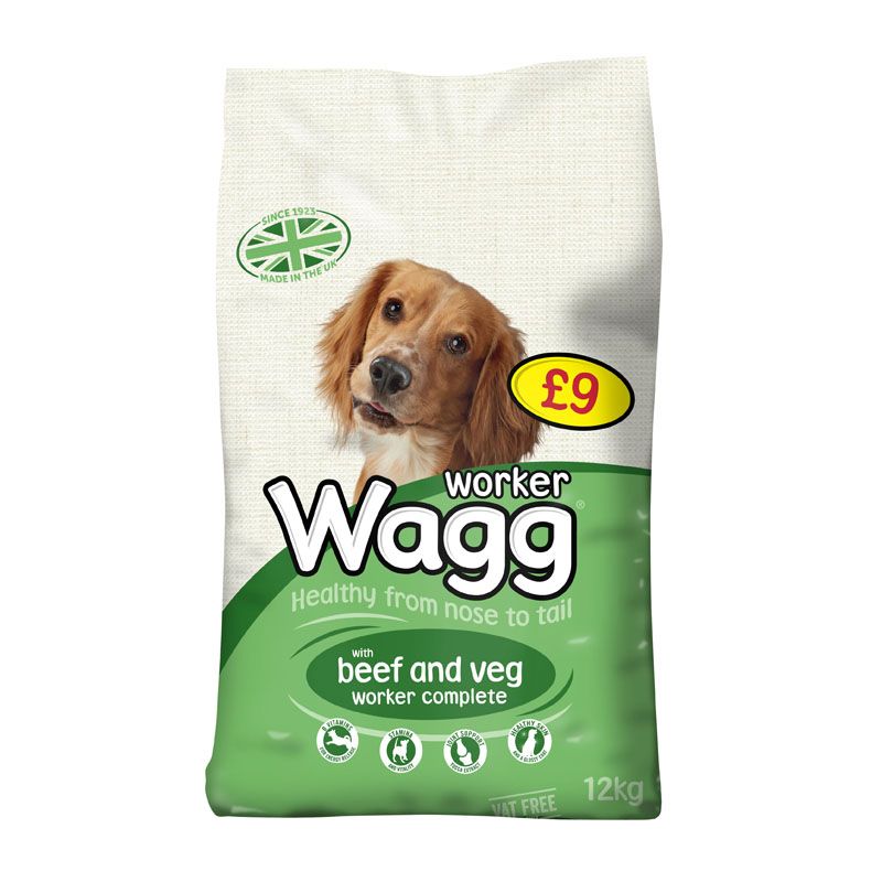 12kg Wagg Beef & Veg Dog Food