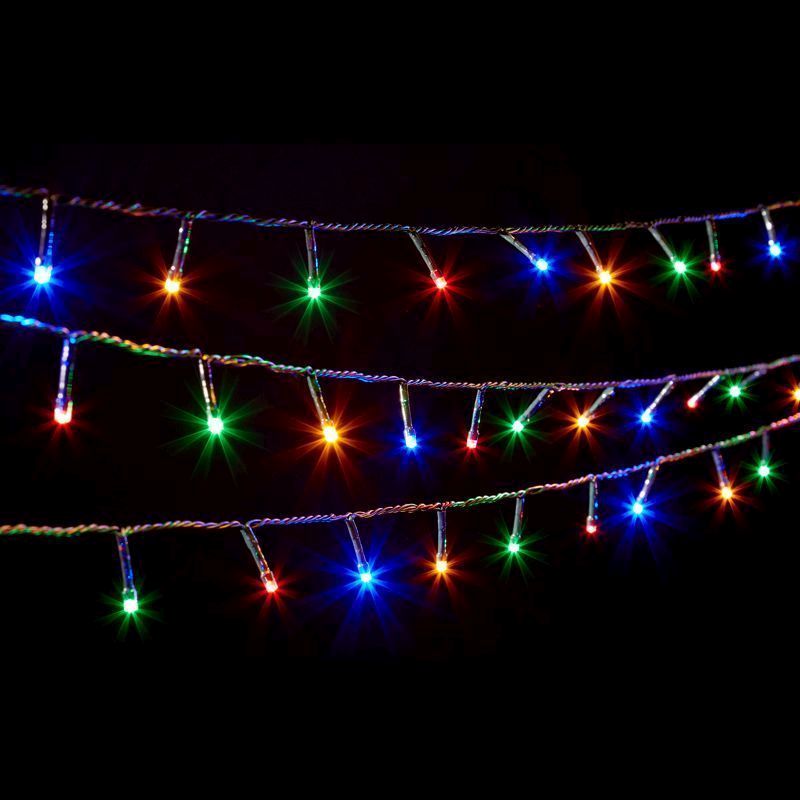 200 LED Multicolour Outdoor Fairy Light Chain Mains 20m