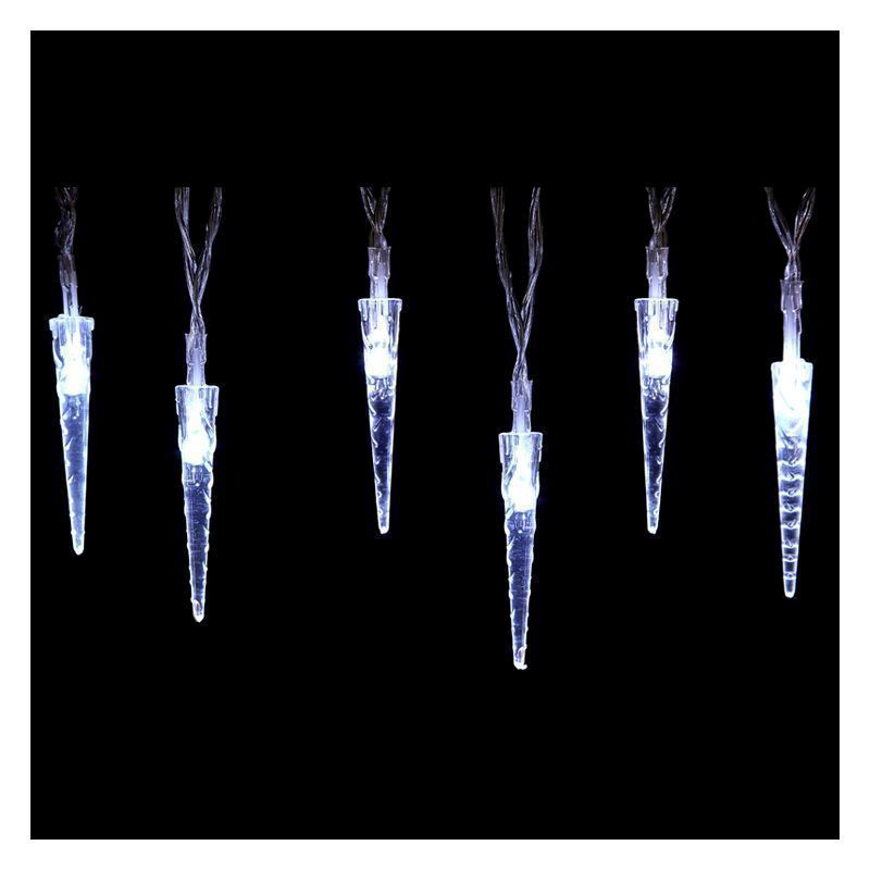 50 LED White Indoor Animated Icicle Bar Light Chain Battery