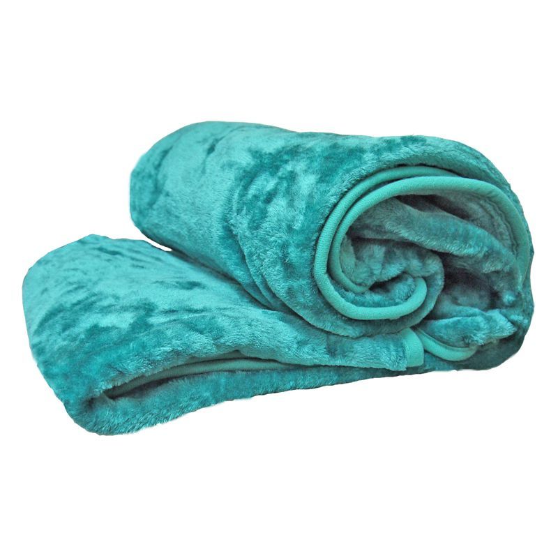 Your Home 150 x 200cm Faux Fur Turquoise Throw
