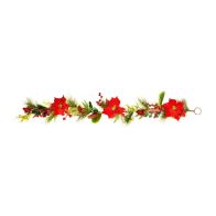 See more information about the Poinsettia Door Wreath Red 150cm
