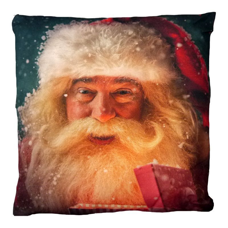 Christmas Print Cushion - Santa Design