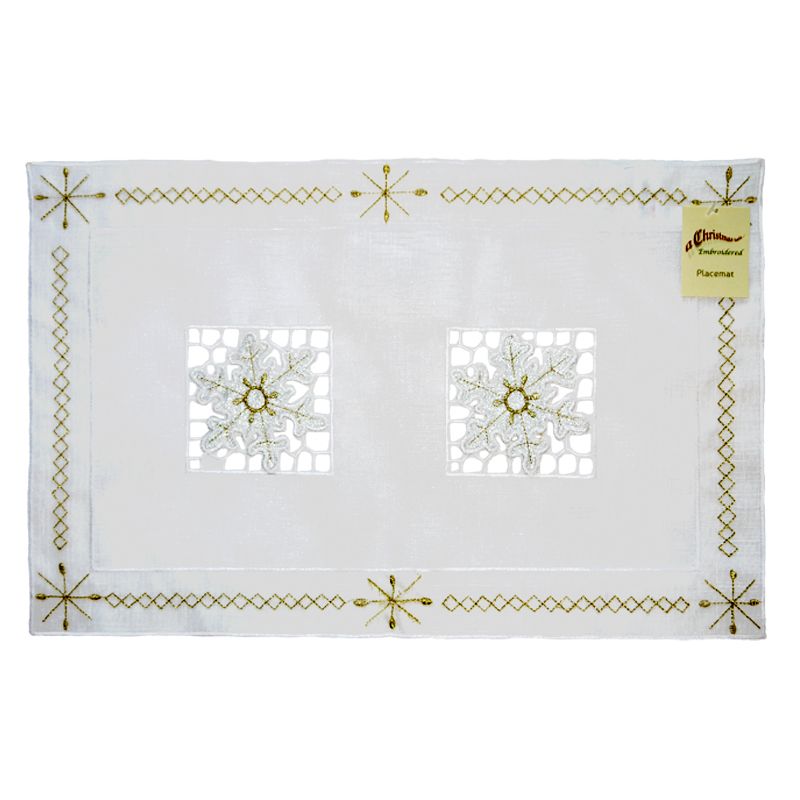 Snowflake Placemat (12 Inch x 18 Inch)