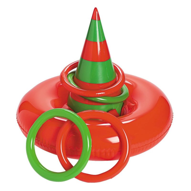 Inflatable Elf Ring Toss Christmas Toy Game
