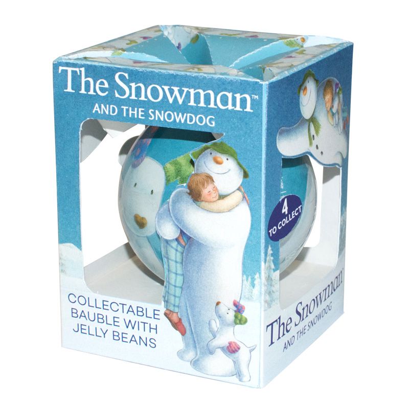 Snowman and Snowdog Bauble With Jelly Beans